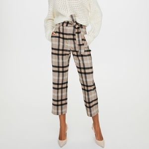 Wilfred Plaid Tie-Front Pants